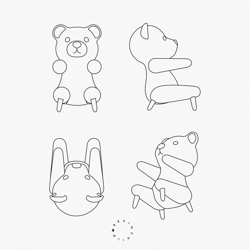 Brainchild – Træfigur – Bamse Figuren – Mahogni