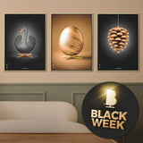 Black Week 2024 – Brainchild – Billedvæg – 3 valgfri lærredsprint – 50x70 cm