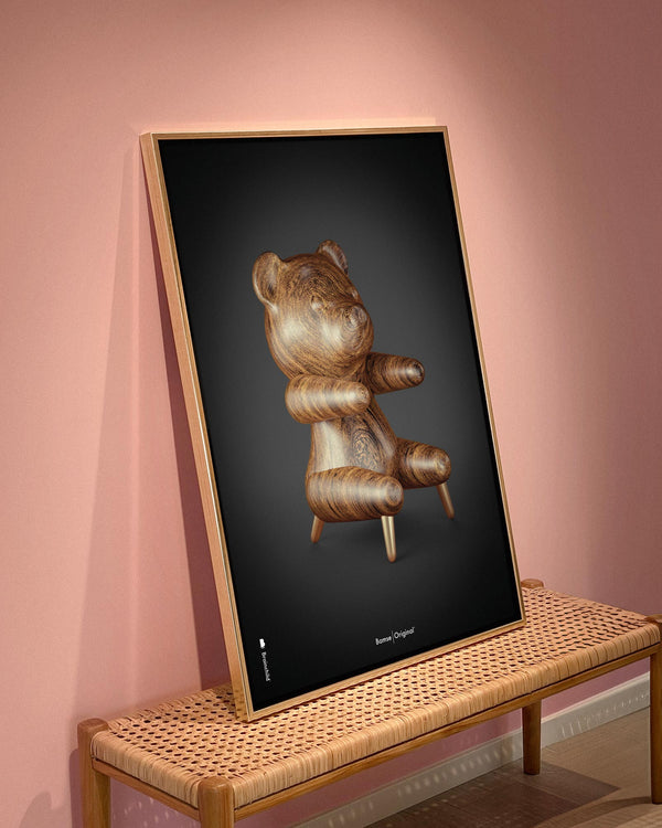 Brainchild – Lærredsprint – Klassisk – Sort – Bamse Figuren