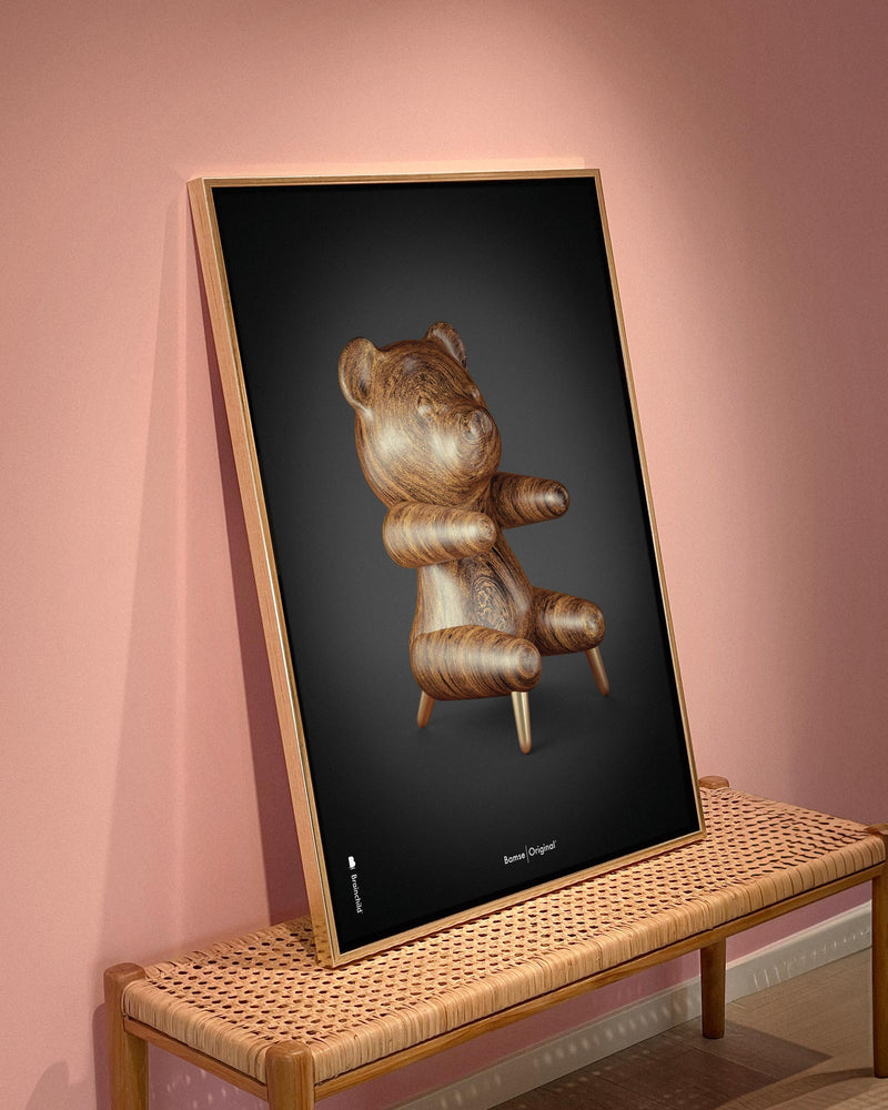 Brainchild – Lærredsprint – Klassisk – Sort – Bamse Figuren