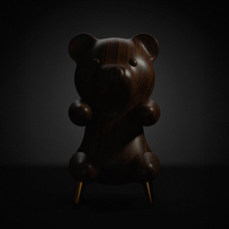 Brainchild – Træfigur – Bamse Figuren – Mahogni