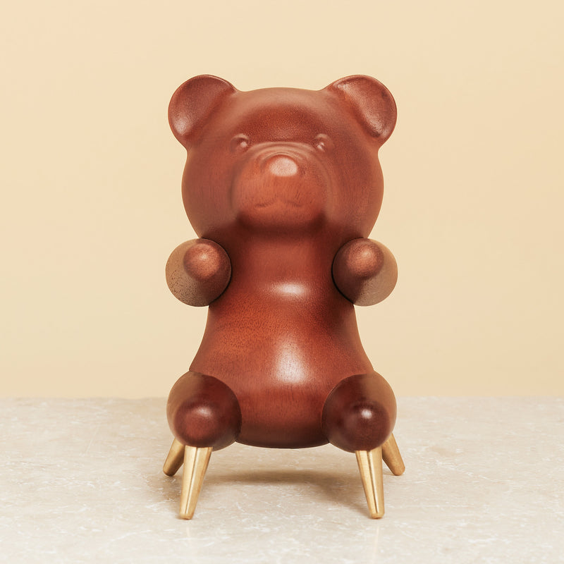 Brainchild – Træfigur – Bamse Figuren – Mahogni