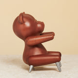 Brainchild – Træfigur – Bamse Figuren – Mahogni – Stål