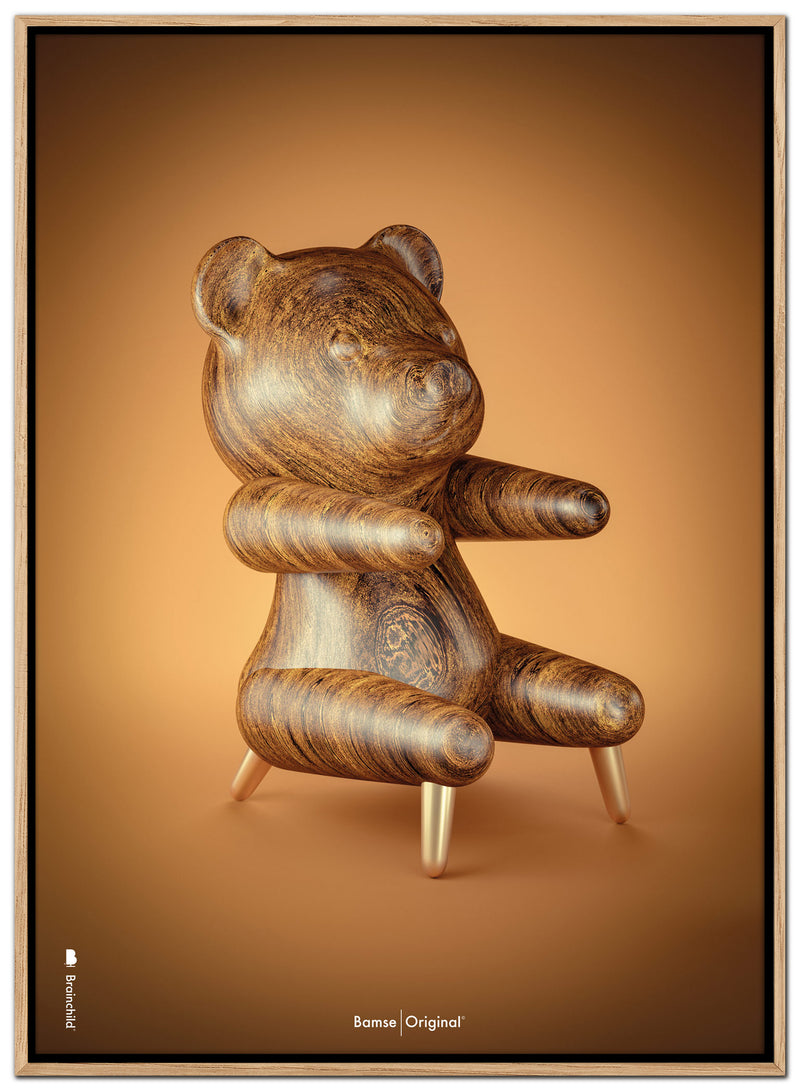Brainchild – Lærredsprint – Klassisk – Brun – Bamse Figuren