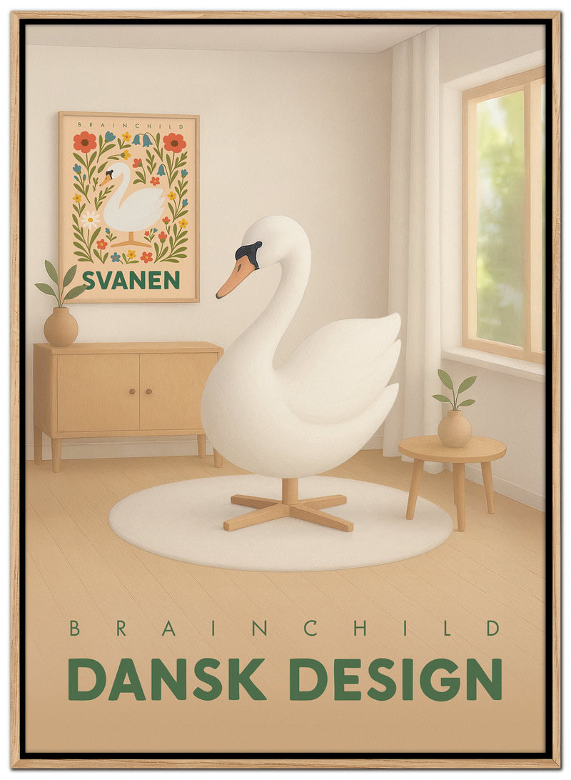 Brainchild – Lærredsprint – Danish Design – Rum – Svane