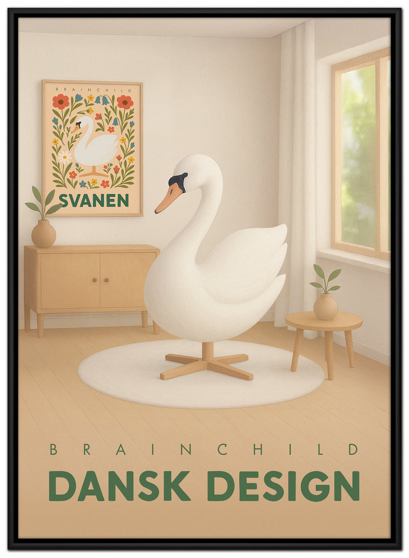 Brainchild – Lærredsprint – Danish Design – Rum – Svane