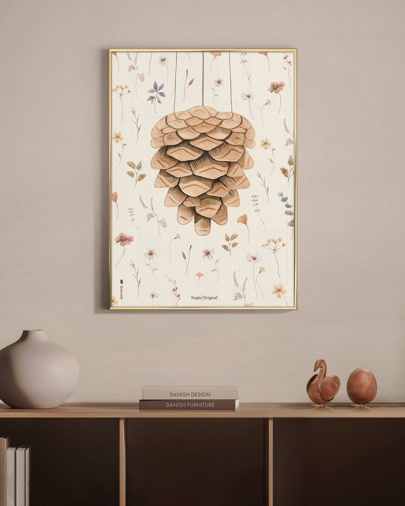 Brainchild – Plakat – Flora – Sandfarvet – Akvarel Kogle