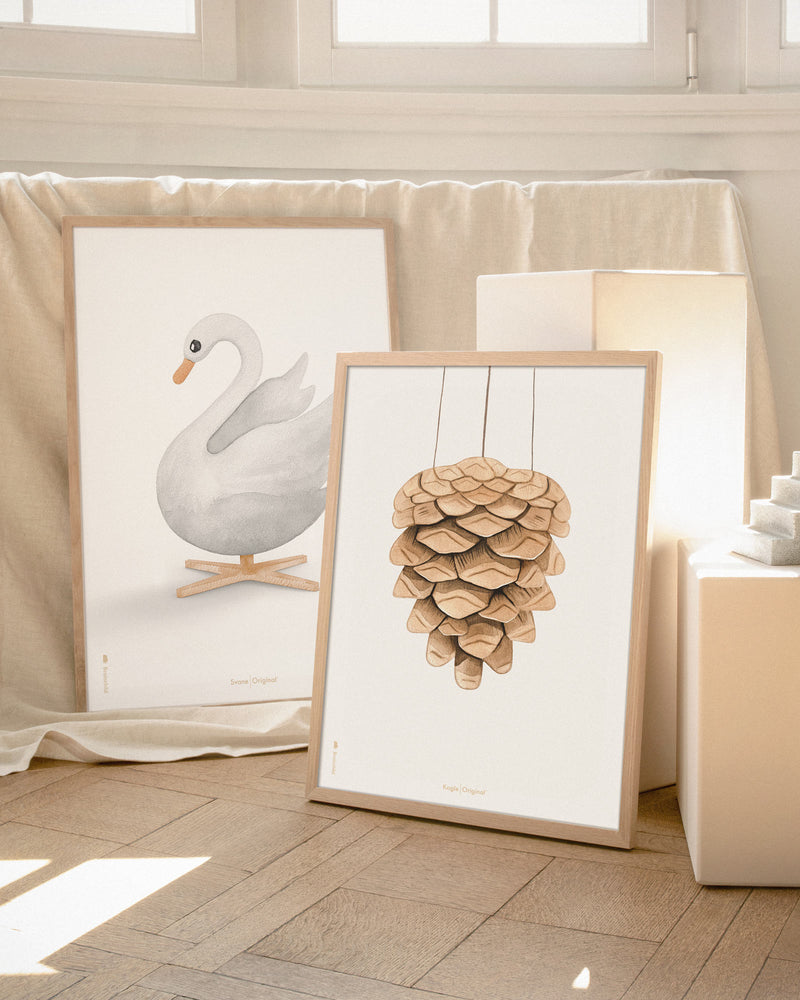 Brainchild – Plakat – Akvarel – Hvid – Kogle