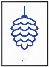 Brainchild – Plakat – Akvarel – Hvid / Blå – Kogle