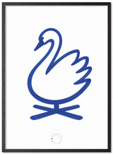 Brainchild – Plakat – Akvarel – Hvid / Blå – Svane