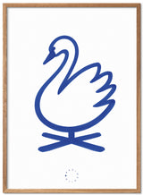 Brainchild – Plakat – Akvarel – Hvid / Blå – Svane