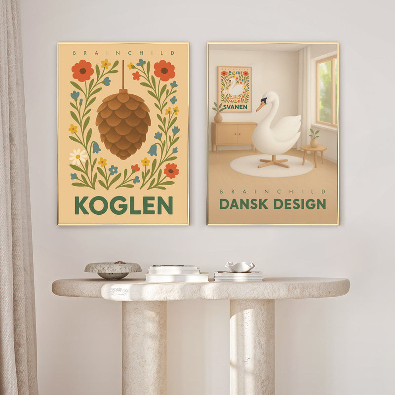 Brainchild – Pakkeløsning – Billedvæg – 2 valgfri plakater – 50x70 cm