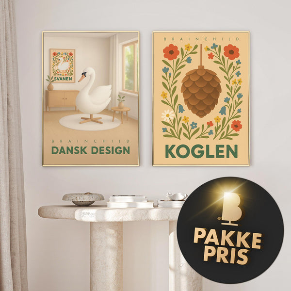 Brainchild – Pakkeløsning – Billedvæg – 2 valgfri plakater – 50x70 cm