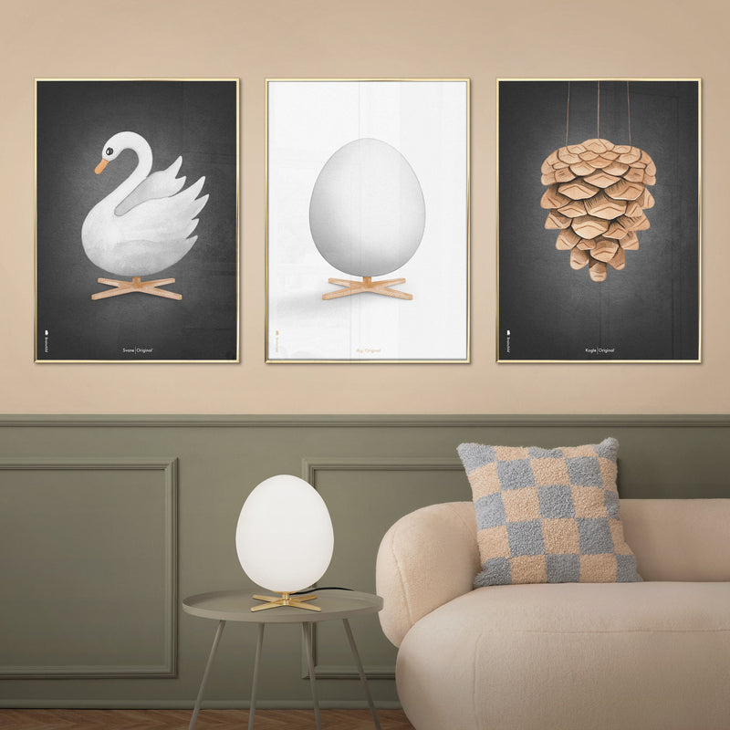 Sort Svane Brainchild – Plakat – Akvarel – Sort – Svane – Brainchild.dk