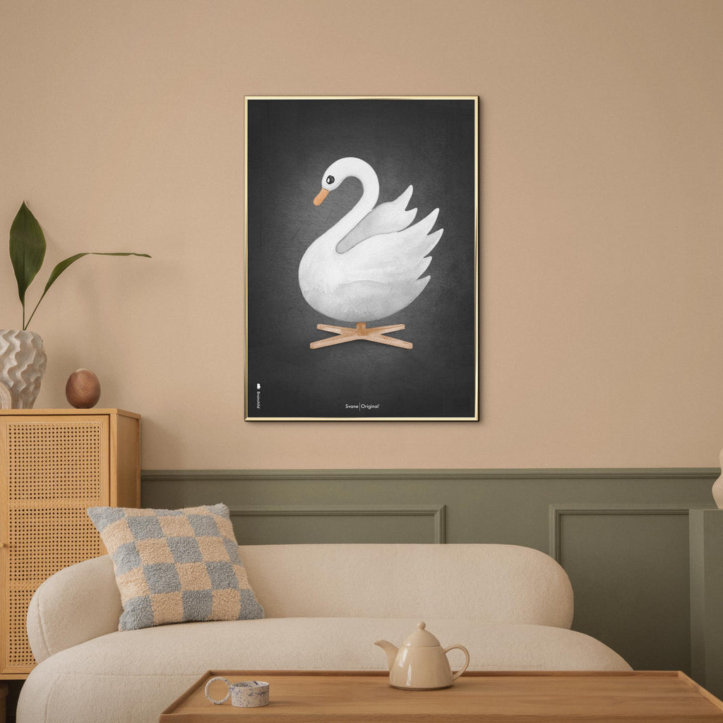 Sort Svane Brainchild – Plakat – Akvarel – Sort – Svane – Brainchild.dk