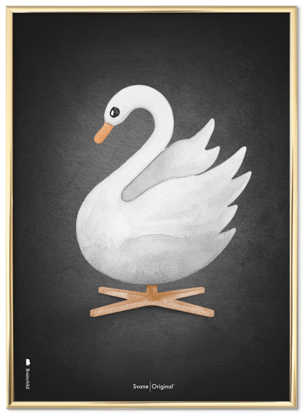 Sort Svane Brainchild – Plakat – Akvarel – Sort – Svane – Brainchild.dk