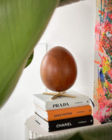 Brainchild – XL-Træfigur – Ægget Figuren – Mahogni – Messing