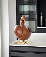 Brainchild – XL-Træfigur – Svane Figuren – Mahogni – Messing