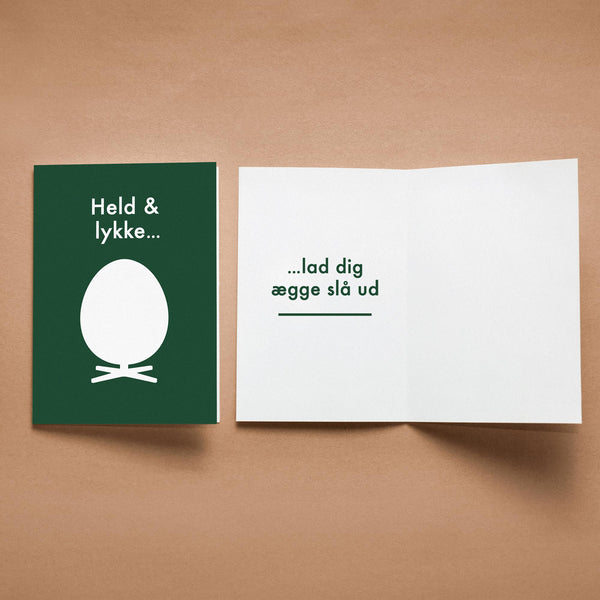 Brainchild – Anledningskort – Grøn – Held & lykke... lad dig ægge slå ud
