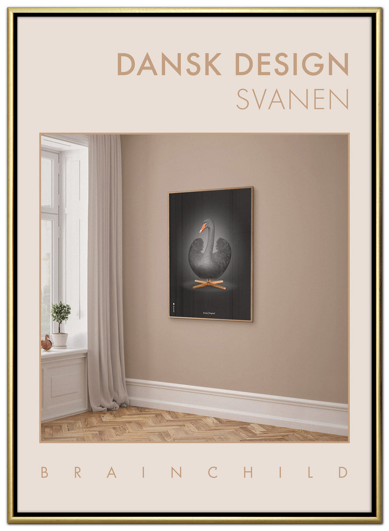 Brainchild – Lærredsprint – Danish Design – Rum – Sandfarvet – Svane