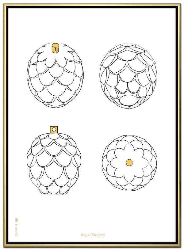 Brainchild – Lærredsprint – Designskitser – Hvid – Kogle