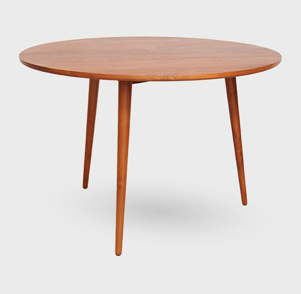 Møbel – Rundt spisebord i massivt teaktræ – P003