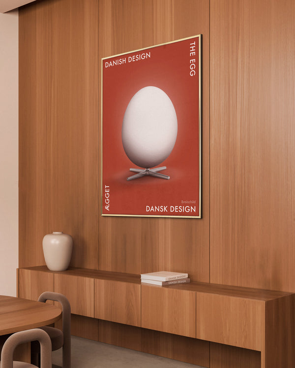 Brainchild – Plakat – Danish Design – Rød – Æg