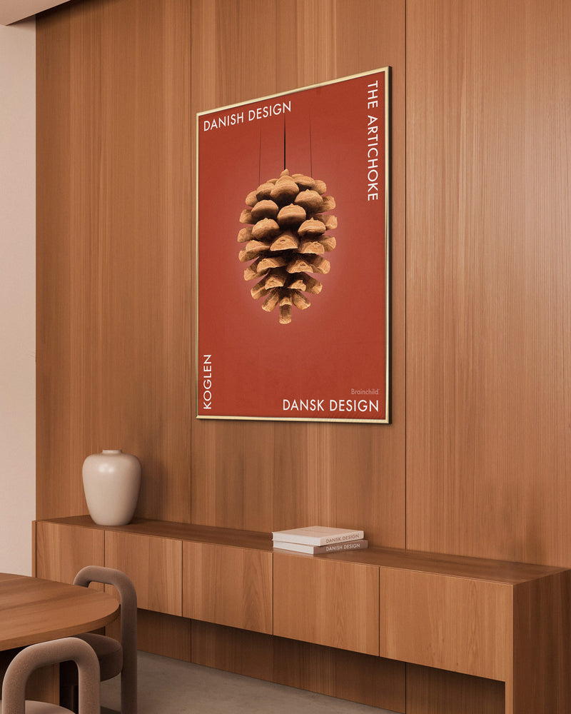 Brainchild – Plakat – Danish Design – Rød – Kogle