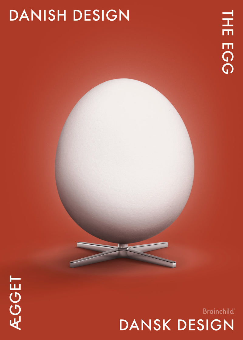 Brainchild – Plakat – Danish Design – Rød – Æg